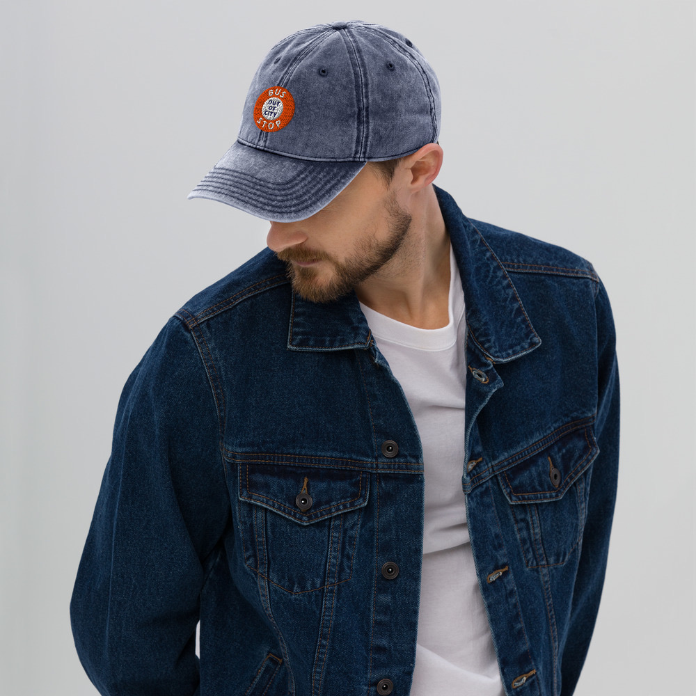 Out Of City Vintage Dad Cap in Navy – Barbados Bus Stop Cap