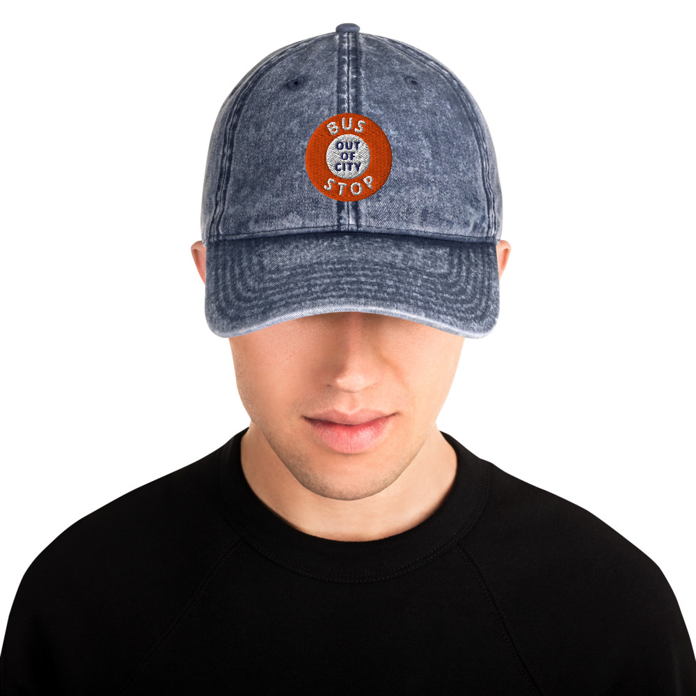 Out Of City Vintage Dad Cap in Navy – Barbados Bus Stop Cap