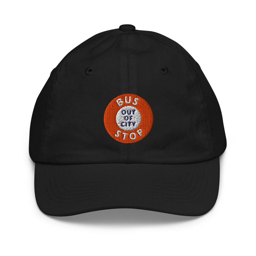 Out Of City Youth Cap in Black – Barbados Bus Stop Kids Cap