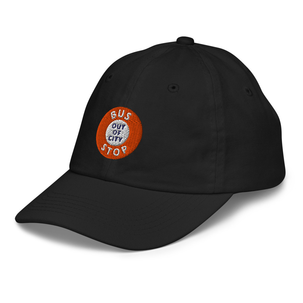 Out Of City Youth Cap in Black – Barbados Bus Stop Kids Cap