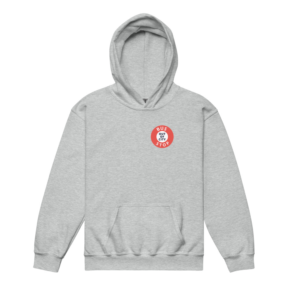 Out Of City Youth Hoodie in Sport Grey – Barbados Bus Stop Kids Hoodie