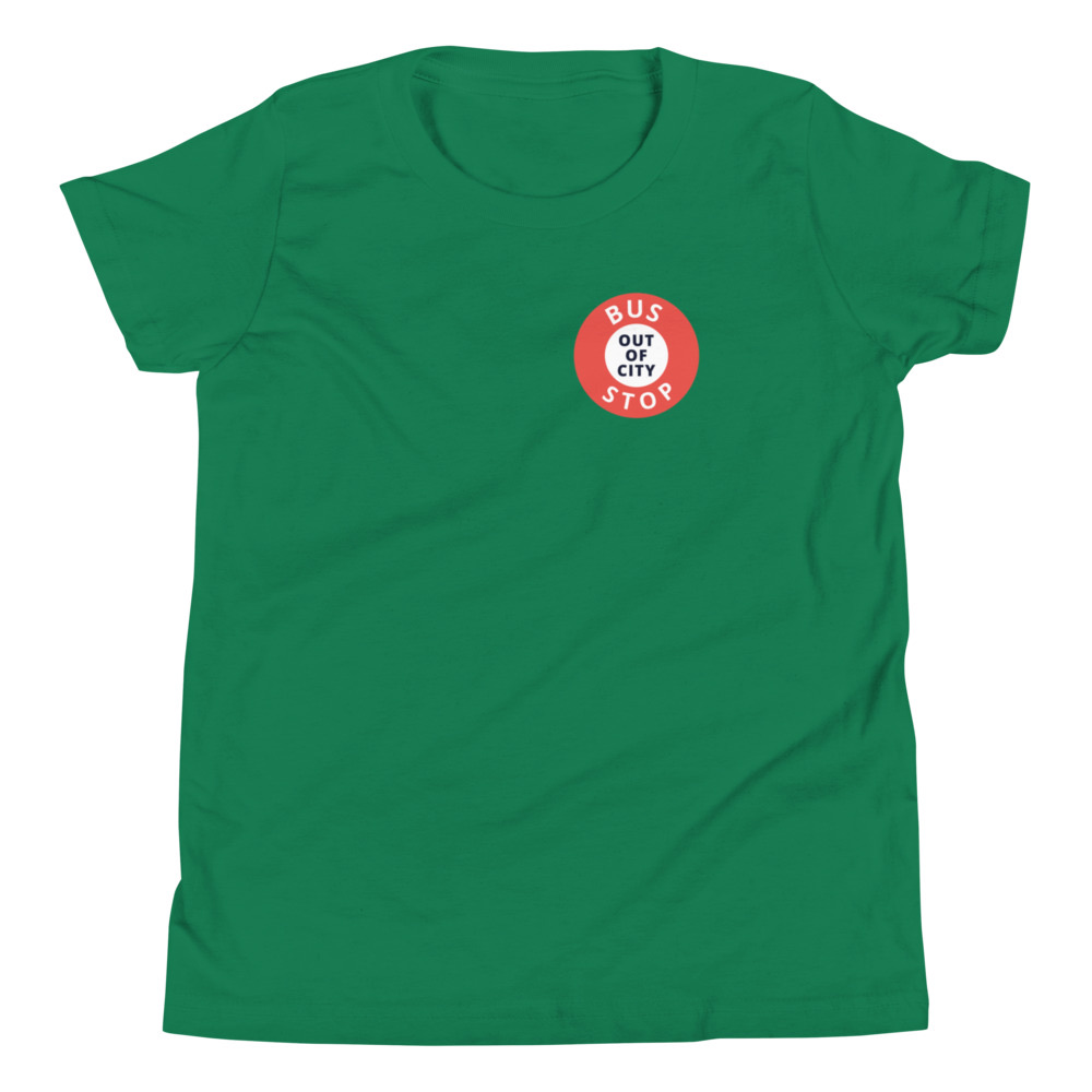 Out Of City Youth Tee in Kelly – Barbados Bus Stop Kids T-Shirt