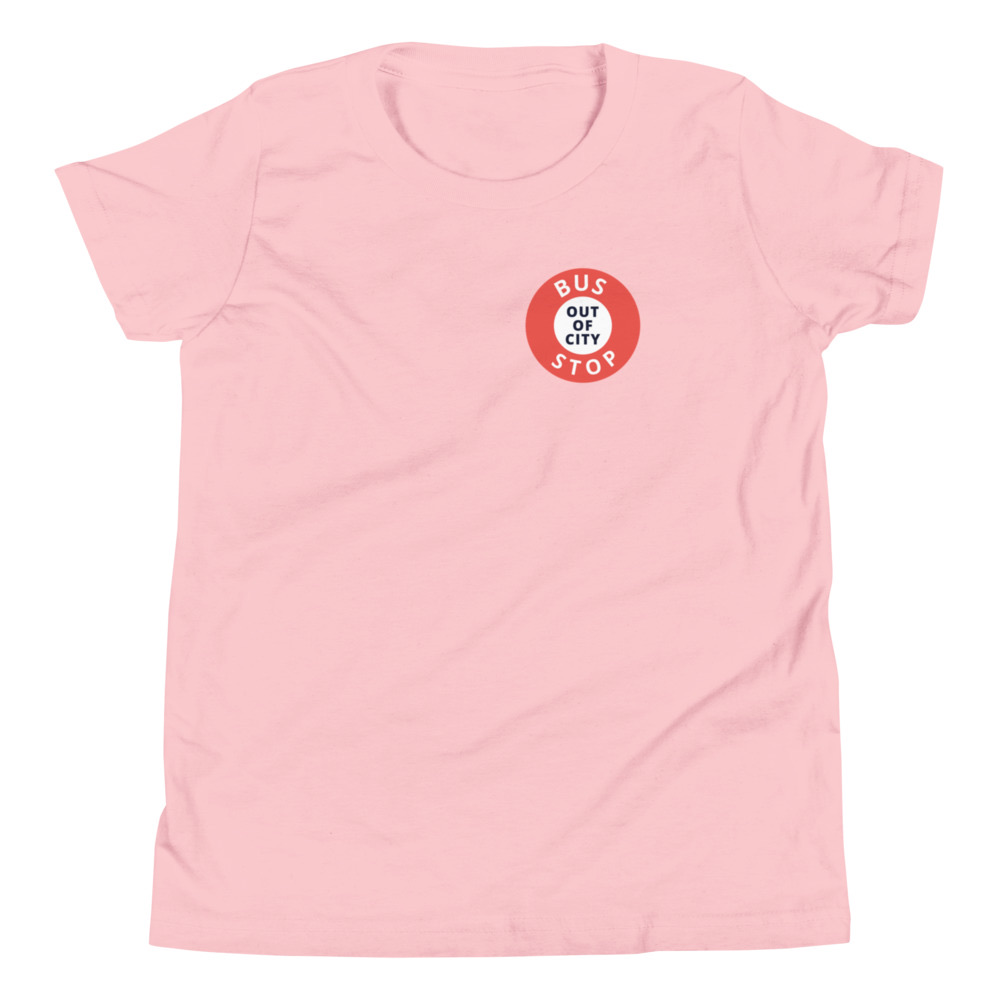 Out Of City Youth Tee in Pink – Barbados Bus Stop Kids T-Shirt