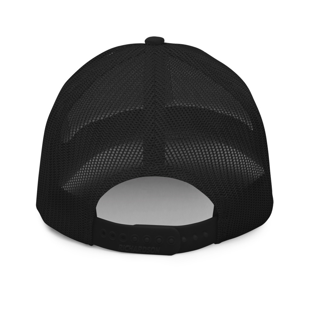White Trident Mesh Back Snapback in Black – Barbados Trident Cap