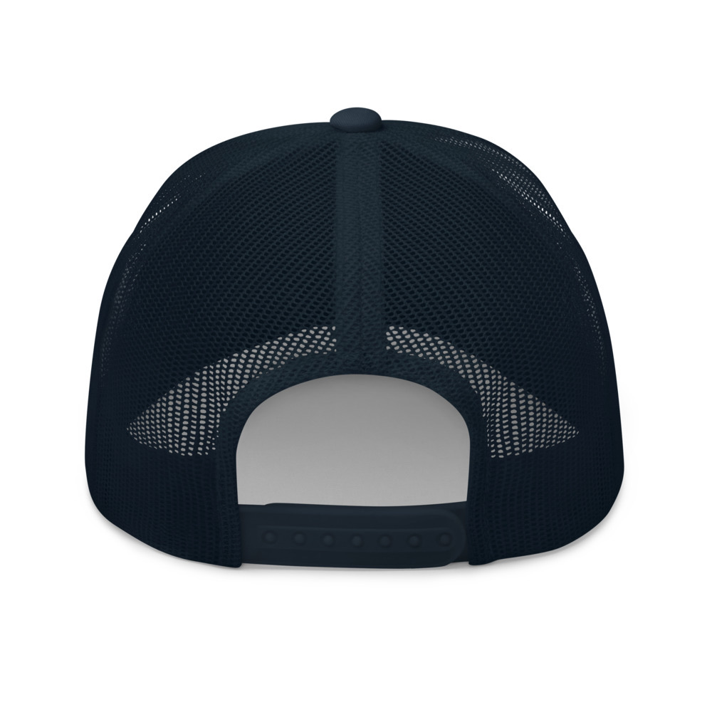 Yellow Trident Trucker Cap in Navy – Barbados Trident Cap