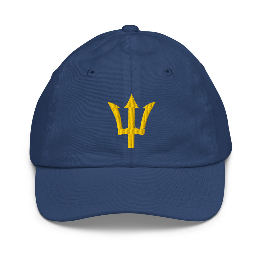 Yellow Trident Youth Cap in Royal – Barbados Trident Kids Cap