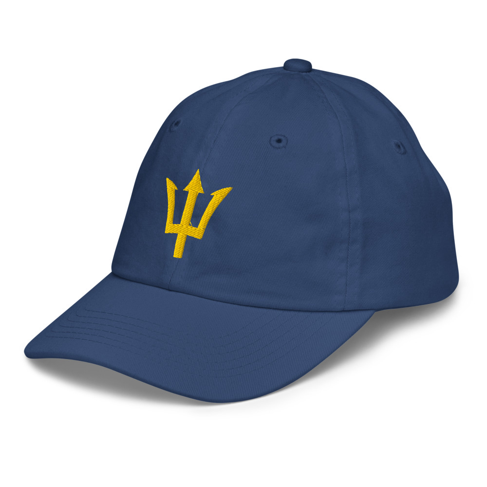 Yellow Trident Youth Cap in Royal – Barbados Trident Kids Cap